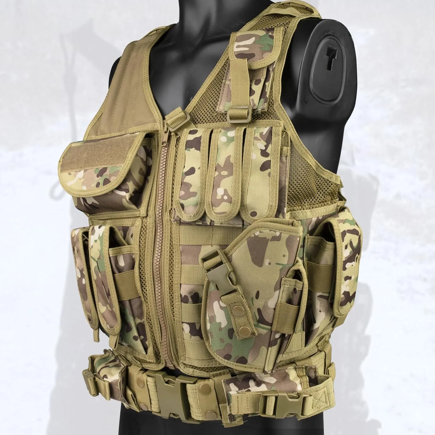 YAKEDA Tactical Outdoor CS Game Vest Adjustable Fit Adult