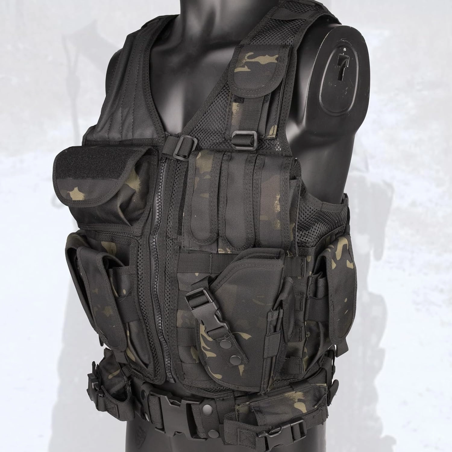 YAKEDA Tactical Outdoor CS Game Vest Adjustable Fit Adult