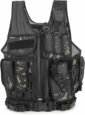YAKEDA Tactical Outdoor CS Game Vest Adjustable Fit Adult