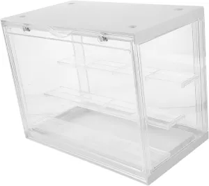 Yardwe Transparent Display Case Figures Dolls Stackable Exhibition Collection Box for Figurines Modern Design Scratches