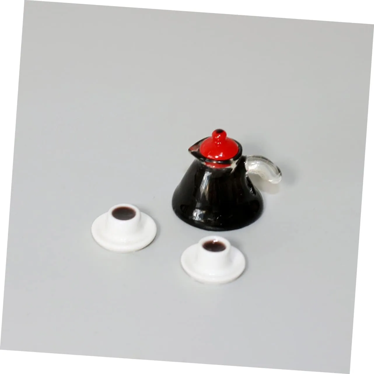 YARNOW 5 Sets Miniature Kitchen Set Adorable Tiny Coffee Cup Food Models for Dollhouse Decor and Safe Design for Mini Decoration and Crafting