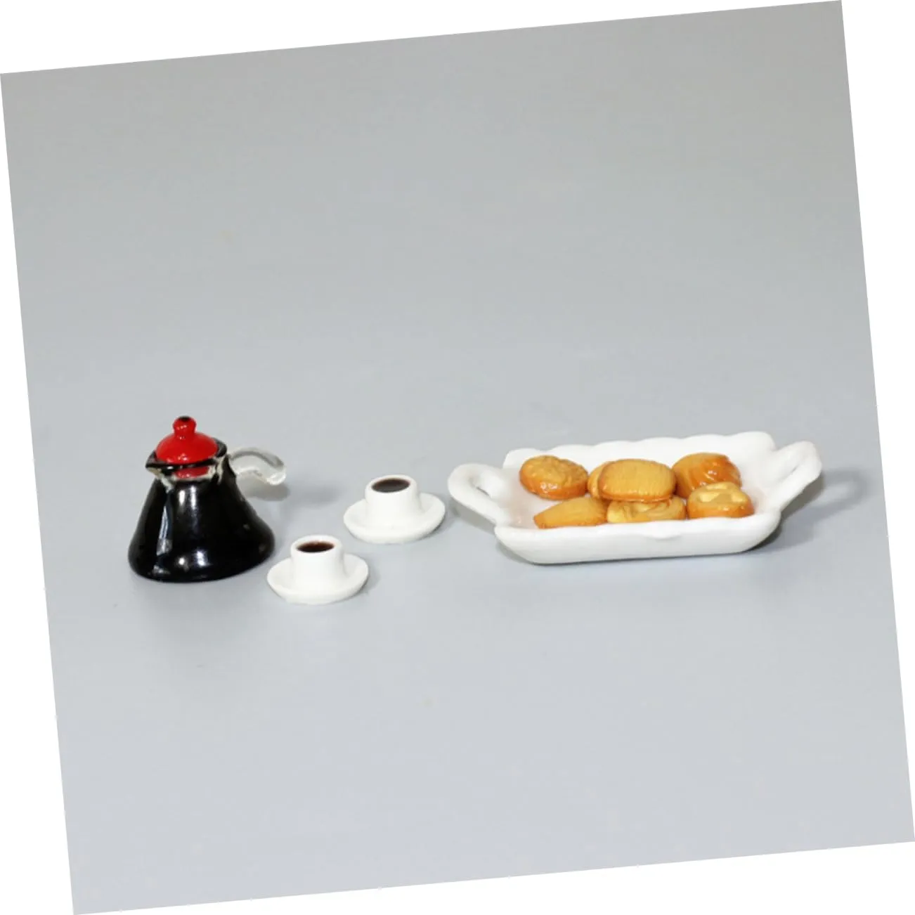 YARNOW 5 Sets Miniature Kitchen Set Adorable Tiny Coffee Cup Food Models for Dollhouse Decor and Safe Design for Mini Decoration and Crafting