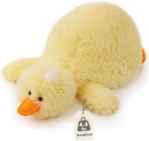 Yellow Duck Stuffed Animals, 4.4lbs Weighted Duck Plush Toys, Fluffy Stuffed Animal, Soft Farm Animal Plush Toys, 23" Large Weighted Stuffed Animals for Kids, Adults on Birthday Children's Day