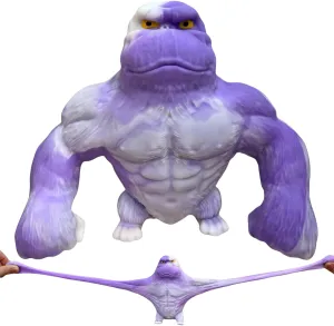 YHan Squishy Monkey Toy, Stretch Gorilla Toy, Latex Gorilla Soft Decompression Doll Toy, Halloween Squishy Toys Gorilla Action Figure for Kids Child Boys Girls (Purple, Medium)