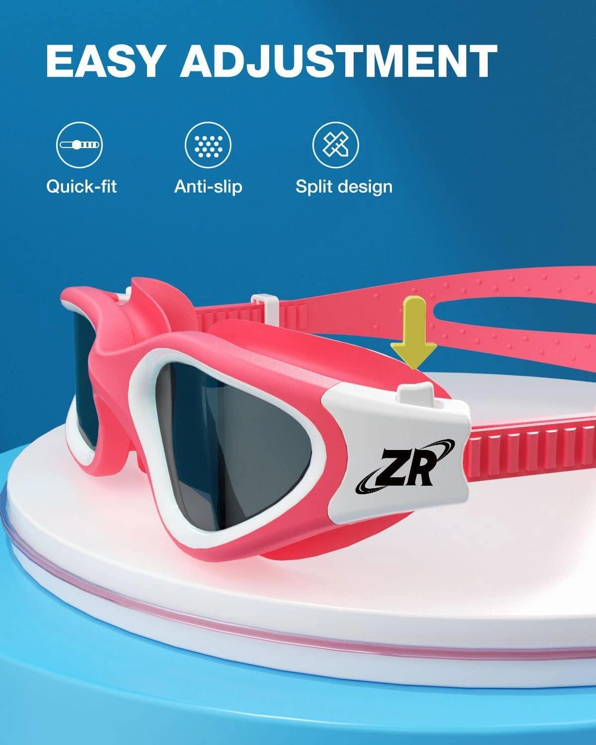 ZIONOR Kids Swim Goggles, G1 MINI UV Protection Anti-Fog Polarized Swimming Goggles for Age 6-14