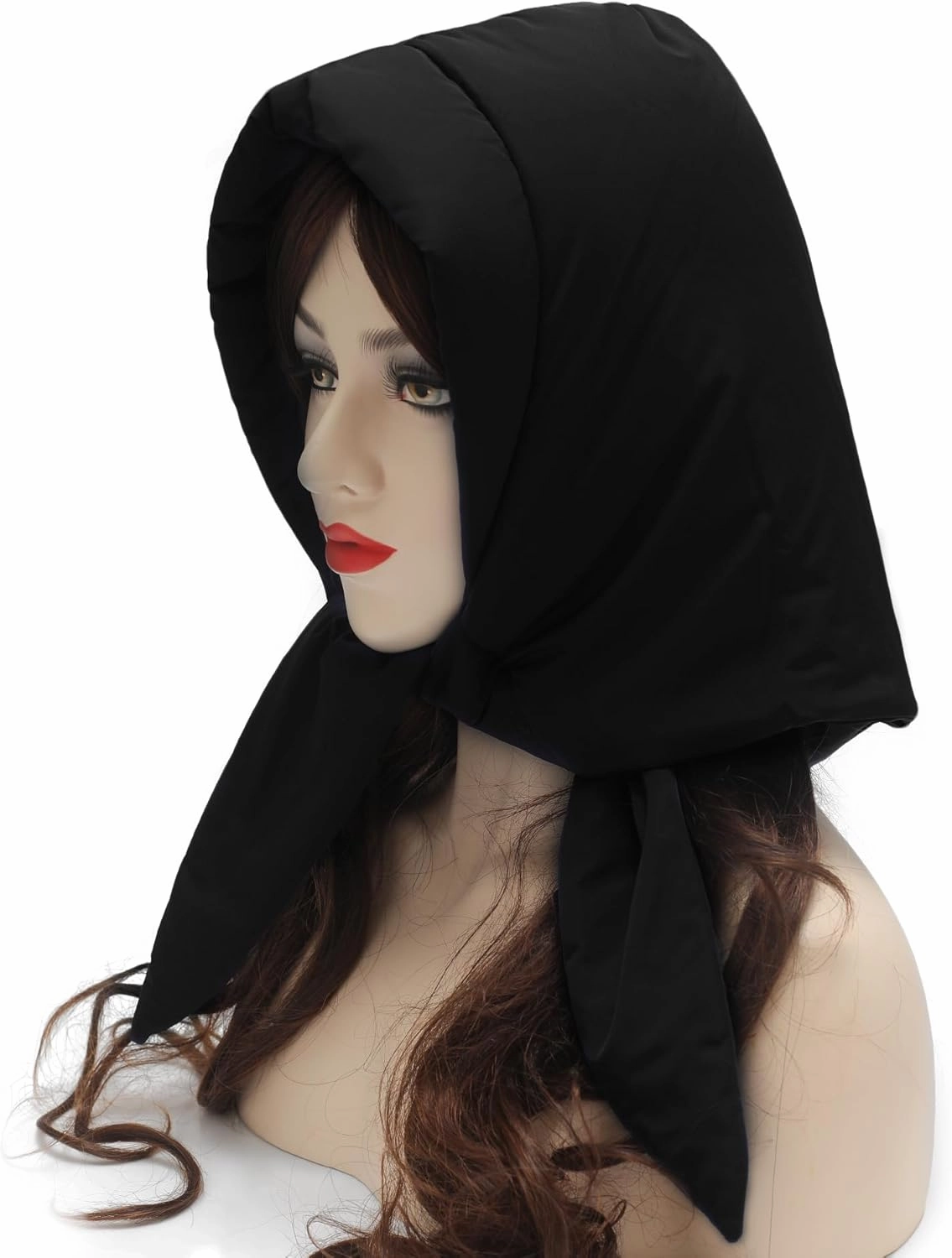 ZLYC Women Winter Down Hat Windproof Hooded Scarf Soft Warm Balaclava Skull Cap Beanie Hat