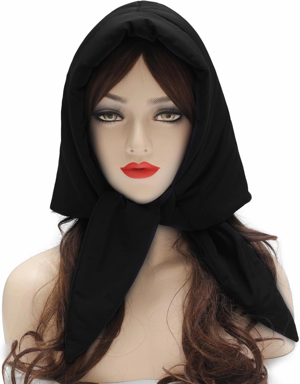 ZLYC Women Winter Down Hat Windproof Hooded Scarf Soft Warm Balaclava Skull Cap Beanie Hat